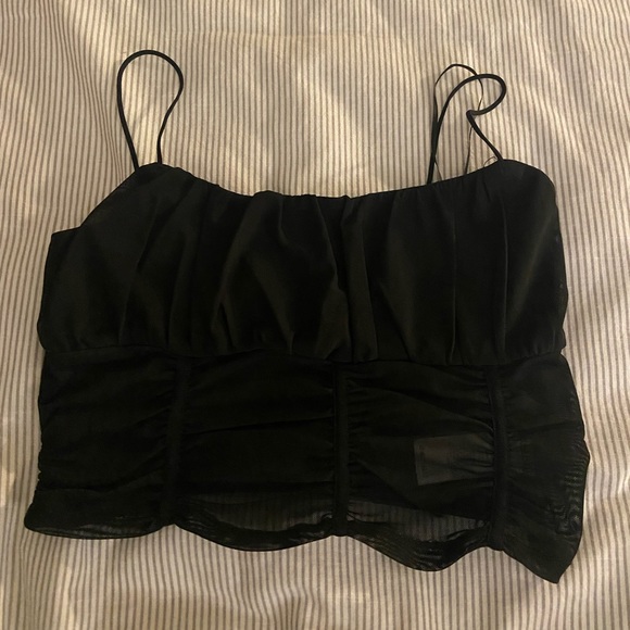 Black Garage cropped tank top